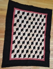 Tumbling Blocks Quilt (49x64") Tumbling Blocks Quilt (49x64")