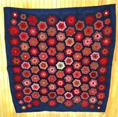 Grandmother's Flower Garden Quilt 2 70”x62" Grandmother's Flower Garden Quilt 2 70”x62"