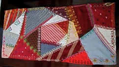 Crazy Table-top Quilt (Close-up) Crazy Table-top Quilt (Close-up)